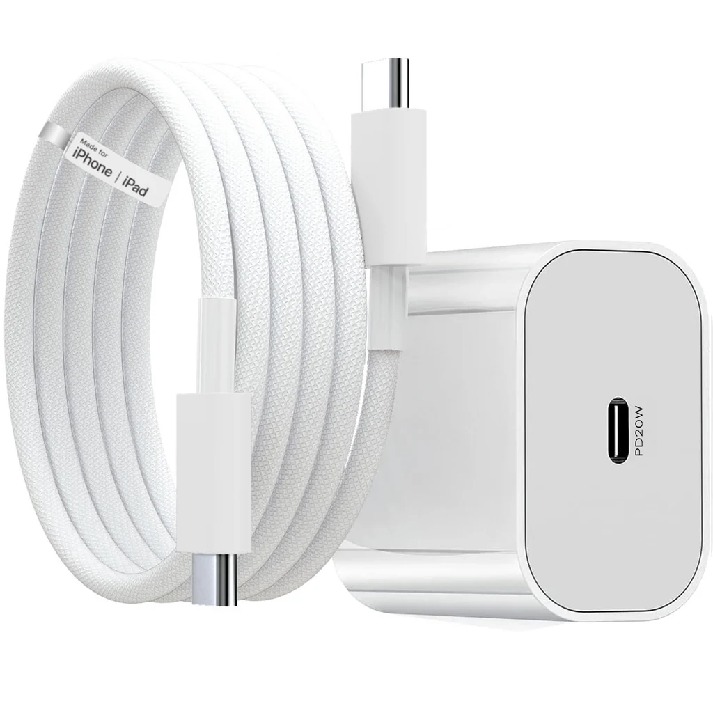 Original 20W iPhone Charger + Type C to Type C cable